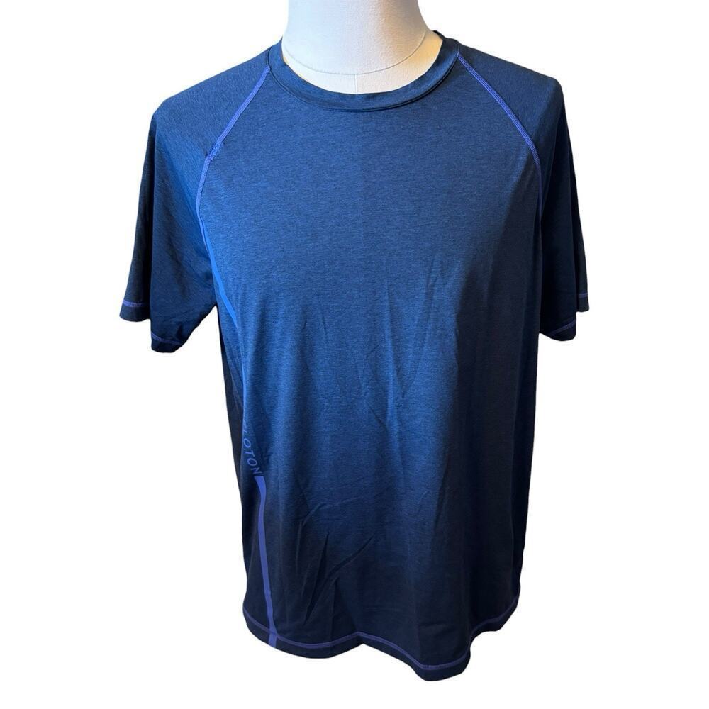 Rhone Peloton Tech Athletic Workout Performance T-Shirt XL Blue Short Sleeves